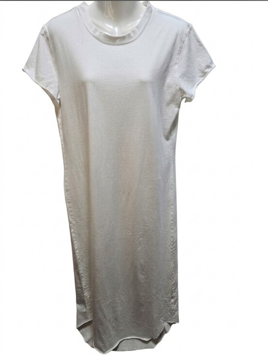 Frank & Eileen Dresses & Skirts - Frank & Eileen Tee Lab White Cotton T-Shirt Dress Size Large Raw Hem Minimalist